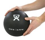 CanDo, Soft and Pliable Medicine Ball, 9" Diameter, Black, 15 lbs. - FE-10-3175
