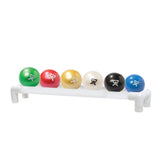 CanDo WaTE Ball - Hand-held Size - 6-piece set (1 each: tan, yellow, red, green, blue, black), with 1-tier rack