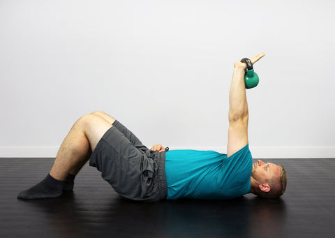 CanDo vinyl-coated kettlebell - Green - 10 lb - FE-10-3193