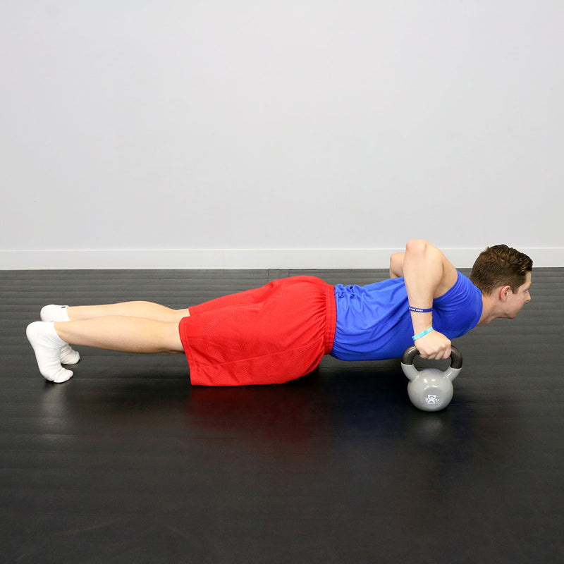 CanDo vinyl-coated kettlebell - Silver - 25 lb - FE-10-3196