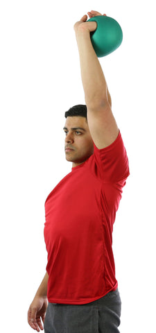 CanDo One Handle Medicine Ball - 8 lb - Green - FE-10-3293