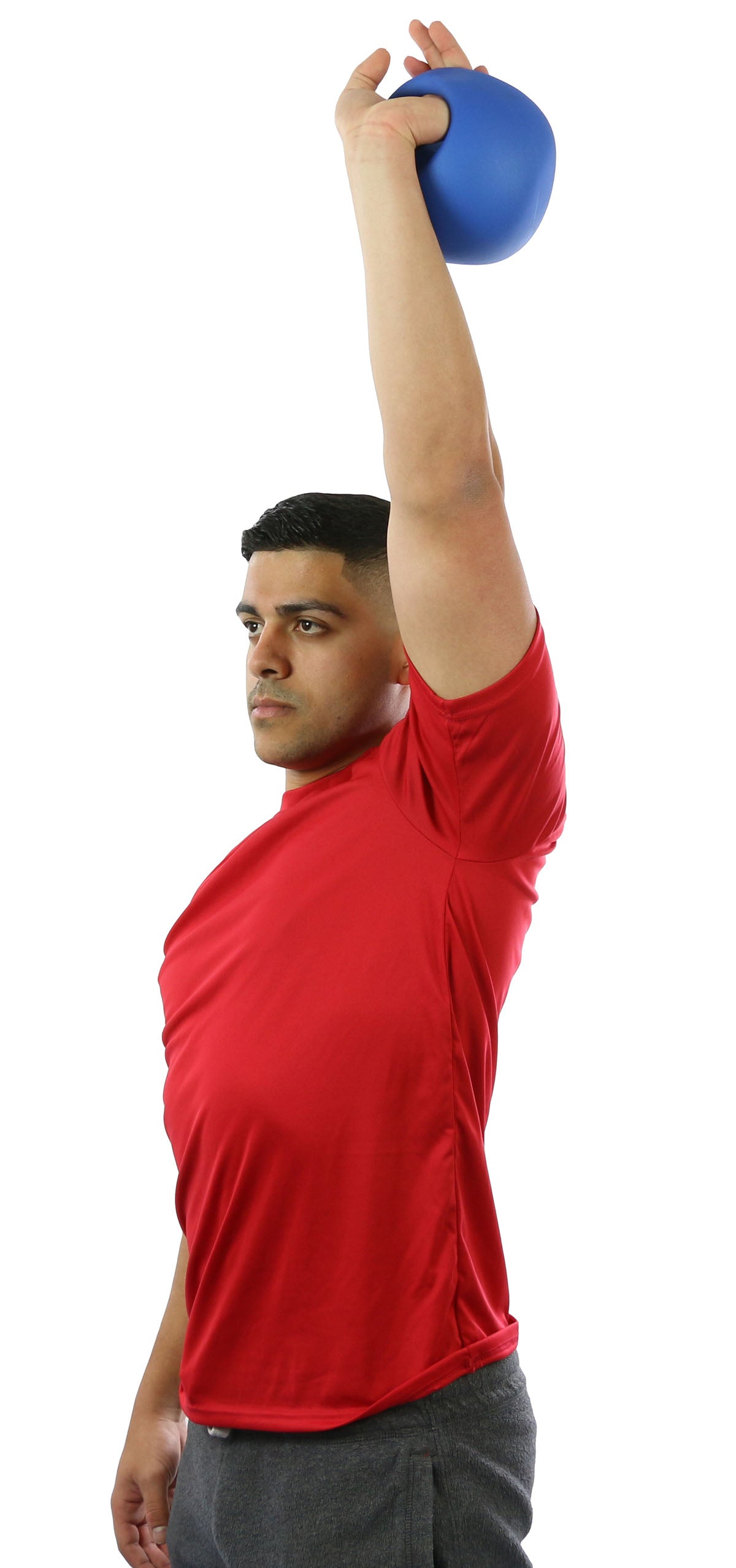 CanDo One Handle Medicine Ball - 10 lb - Blue - FE-10-3294