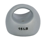 CanDo One Handle Medicine Ball - 15 lb - Silver