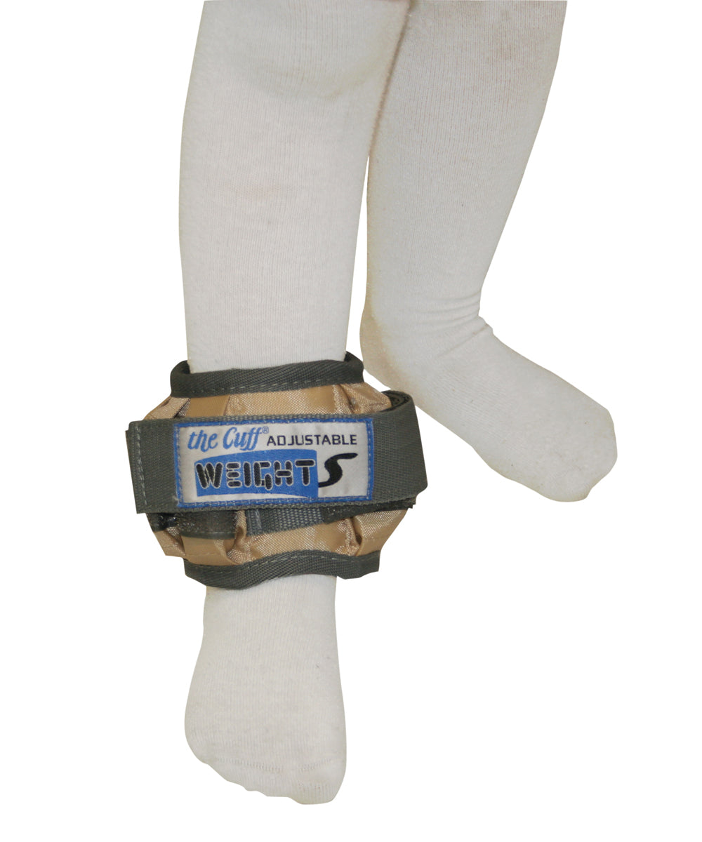 The Adjustable Cuff pediatric ankle weight - 2 lb - 12 x 0.17 lb inserts - Tan - pair - FE-10-3335-2