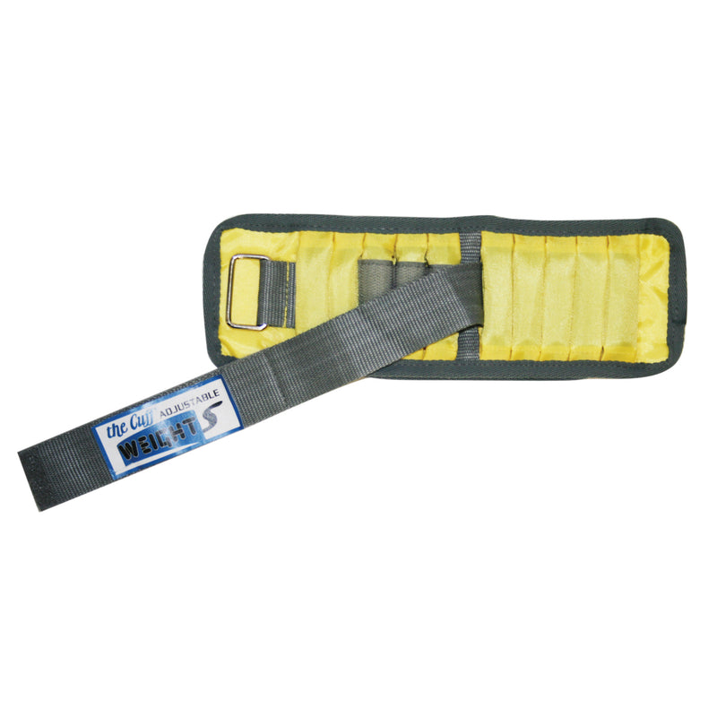 The Adjustable Cuff wrist weight - 2 lb - 10 x 0.2 lb inserts - Yellow - each - FE-10-3340-1