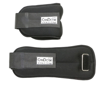 CanDo Weight Straps - 5 lb Set (2 each: 2-1/2 lb weight) - Black