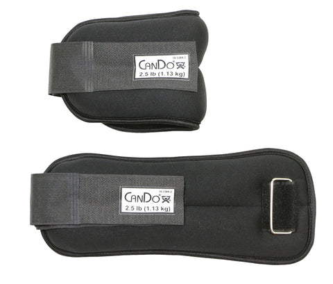 CanDo Weight Straps - 5 lb Set (2 each: 2-1/2 lb weight) - Black