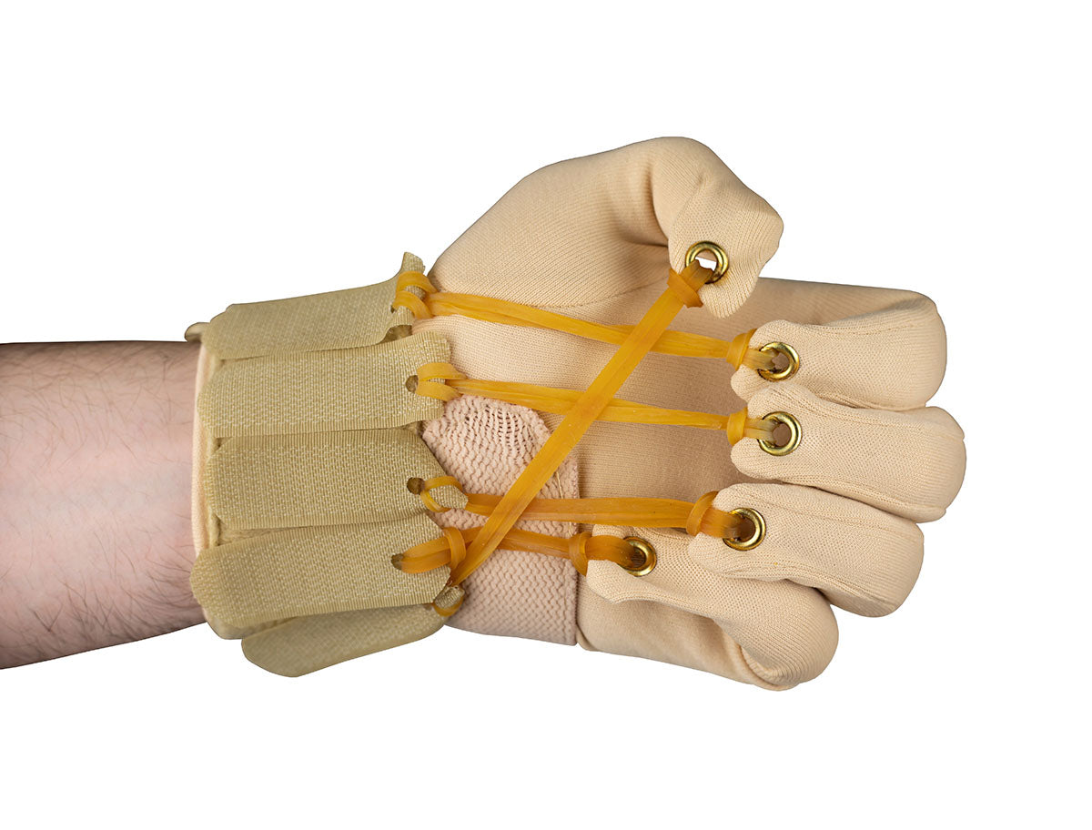 CanDo Deluxe with Thumb Finger Flexion Glove, S/M Left - FE-10-4004L
