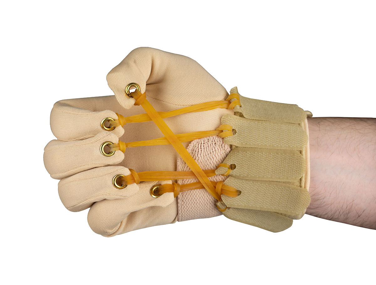 CanDo Deluxe with Thumb Finger Flexion Glove, L/XL Right - FE-10-4005R