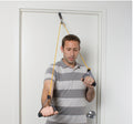 CanDo shoulder pulley with exercise tubing and handles, Yellow - x-light