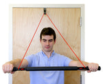 CanDo over door exercise bar and tubing, Red - light - FE-10-5061