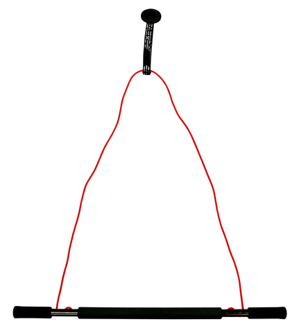 CanDo over door exercise bar and tubing, Red - light