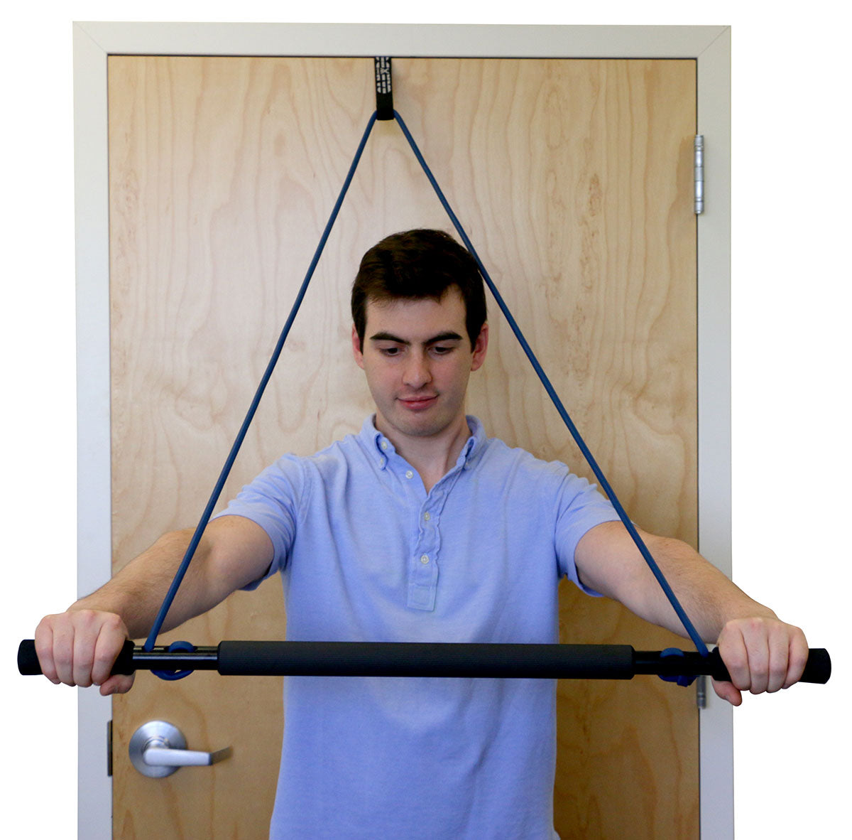 CanDo over door exercise bar and tubing, Blue - heavy - FE-10-5063