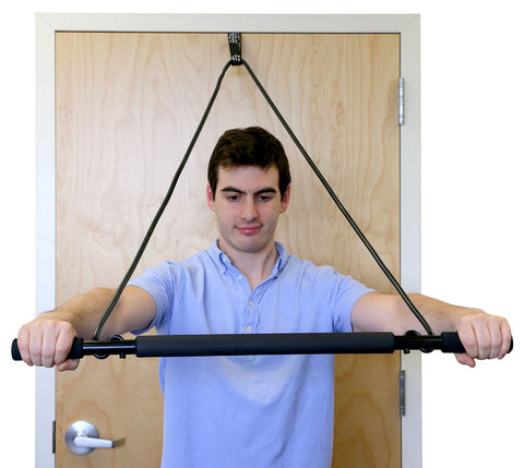 CanDo over door exercise bar and tubing, Black - x-heavy - FE-10-5064