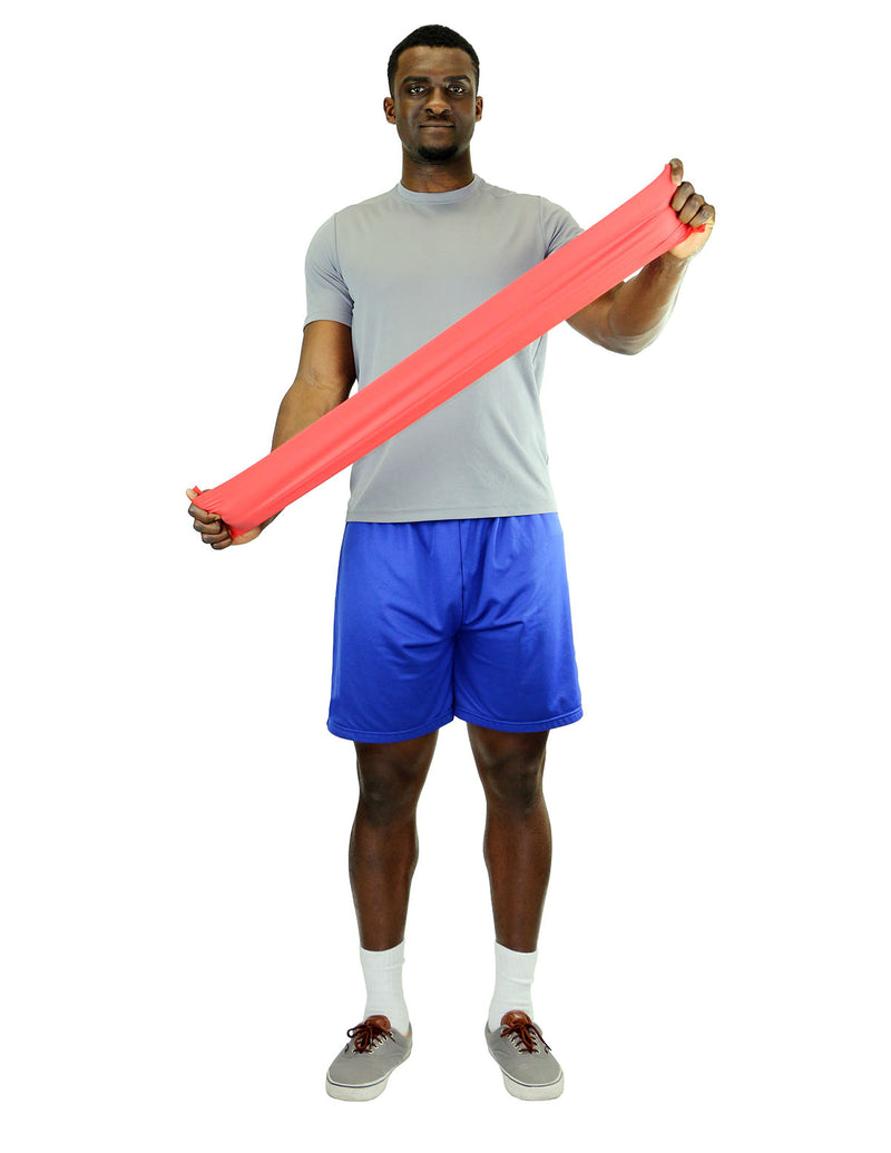 CanDo Low Powder Exercise Band - 25 yard roll - Red - light - FE-10-5272