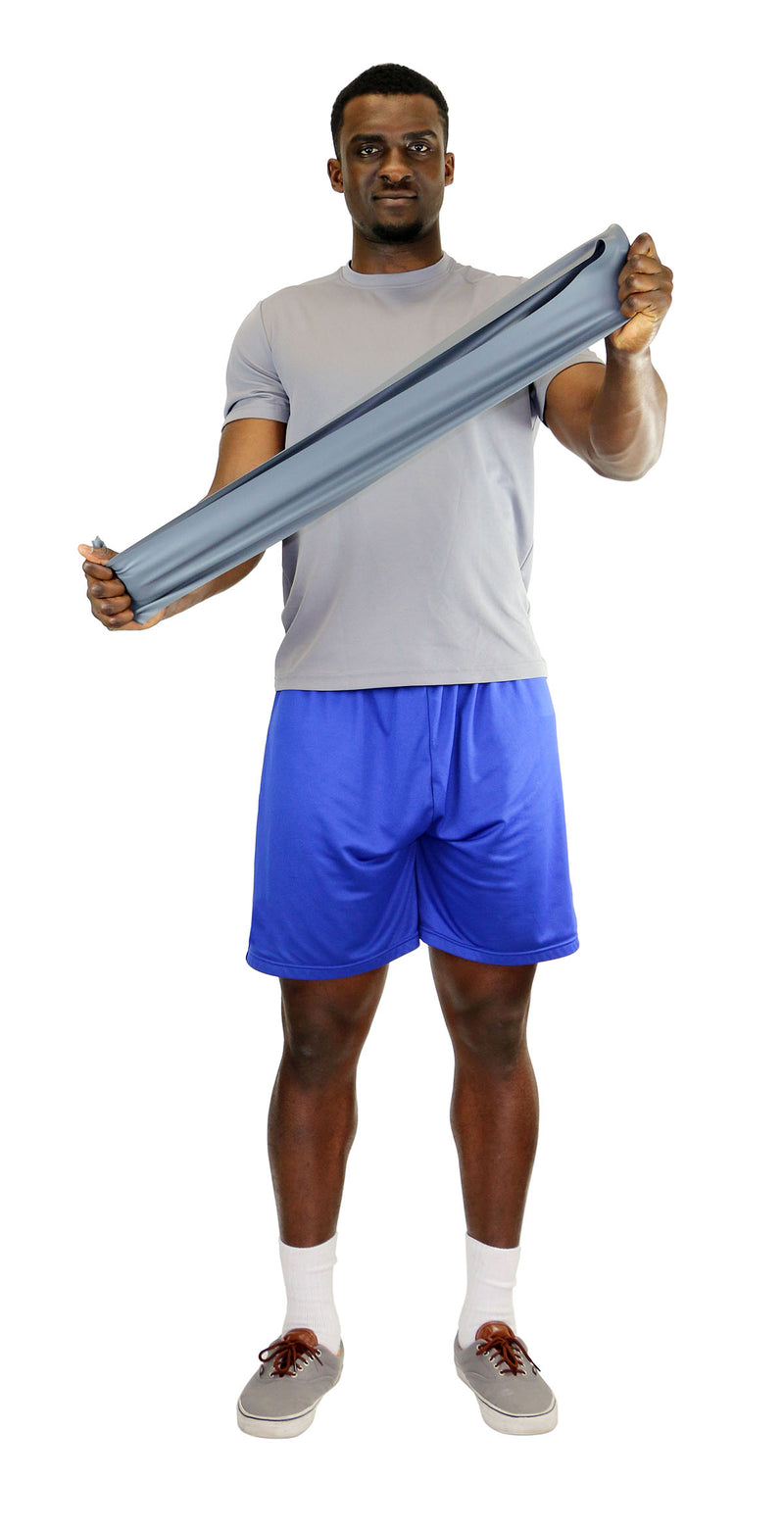 Sup-R Band Latex Free Exercise Band - 6 yard roll - Silver - xx-heavy - FE-10-6316
