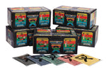 CanDo Low Powder Exercise Band - box of 40, 4' length, 5-piece set (1 each: yellow, red, green, blue, black)