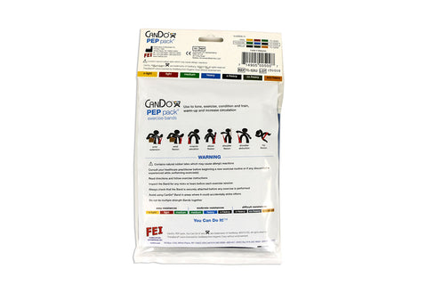 CanDo Low Powder Exercise Band Pep Pack - Moderate with green, blue and black band - FE-10-5282