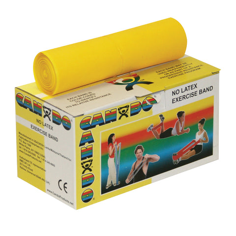 CanDo Latex Free Exercise Band - 6 yard roll - Yellow - x-light