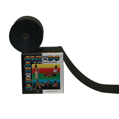 CanDo Latex Free Exercise Band - 50 yard roll - Black - X-heavy