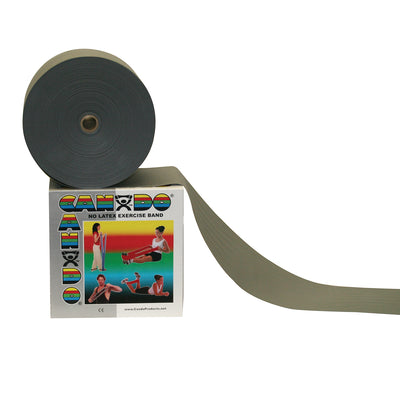 CanDo Latex Free Exercise Band - 50 yard roll - Silver - XX-heavy