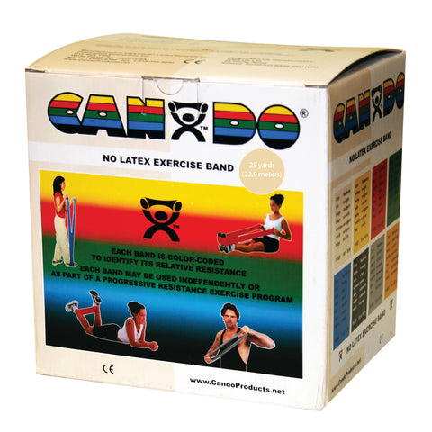 CanDo Latex Free Exercise Band - 25 yard roll - Tan - xx-light