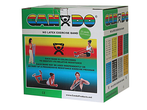 CanDo Latex Free Exercise Band - 25 yard roll - Green - medium