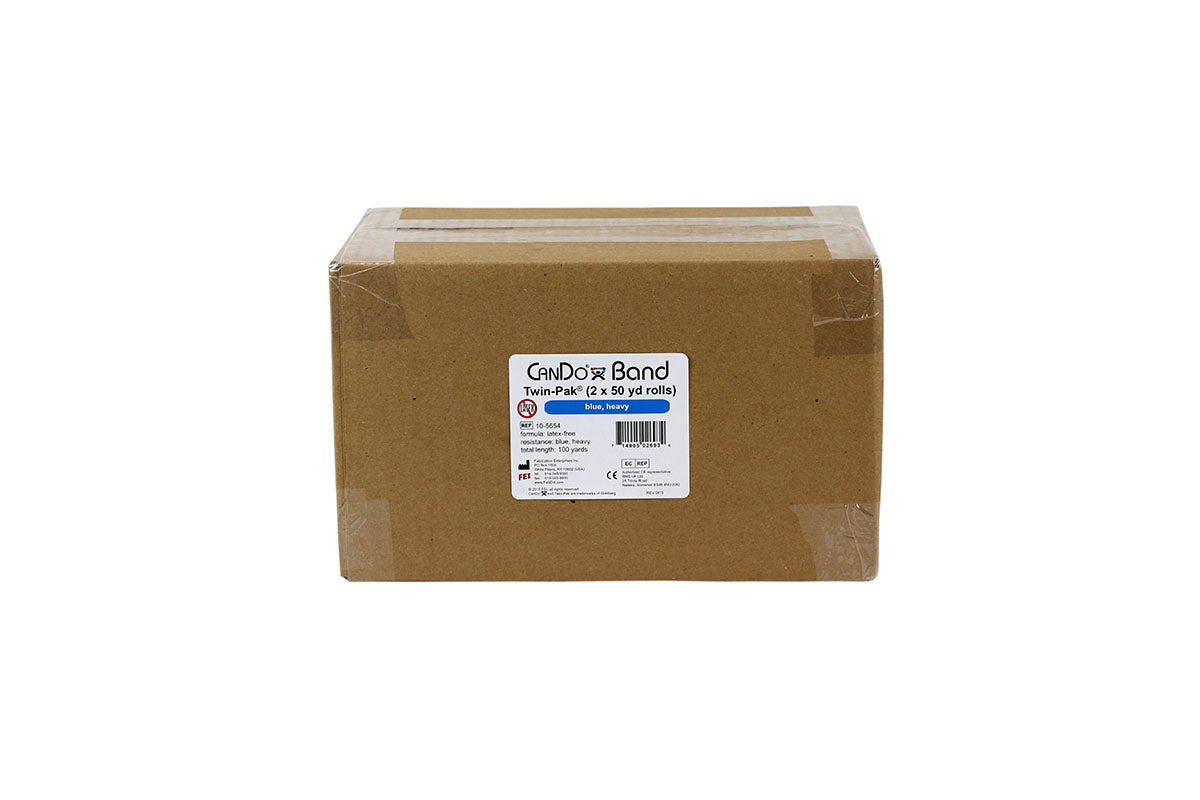 CanDo Latex Free Exercise Band - 100 yard (2 x 50 yard rolls) - Blue-Heavy - FE-10-5654