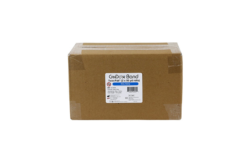 CanDo Latex Free Exercise Band - 100 yard (2 x 50 yard rolls) - Blue-Heavy - FE-10-5654