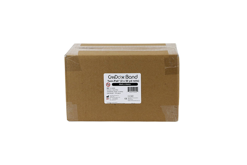 CanDo Latex Free Exercise Band - 100 yard (2 x 50 yard rolls) - Black- x-heavy - FE-10-5655