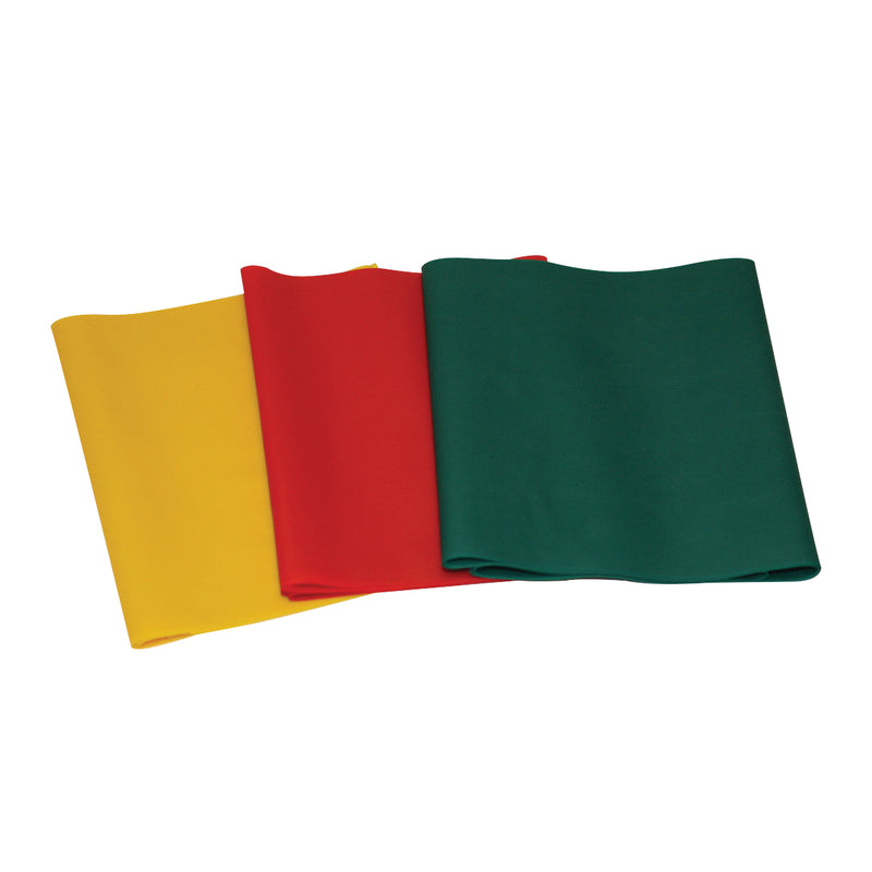 CanDo Latex-Free Exercise Band - PEP Pack - Easy (Yellow, Red, Green) - FE-10-5680