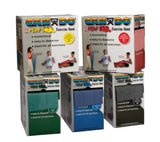 CanDo Latex Free Exercise Band - 100 yard Perf 100 rolls, 5-piece set (1 each: yellow, red, green, blue, black)