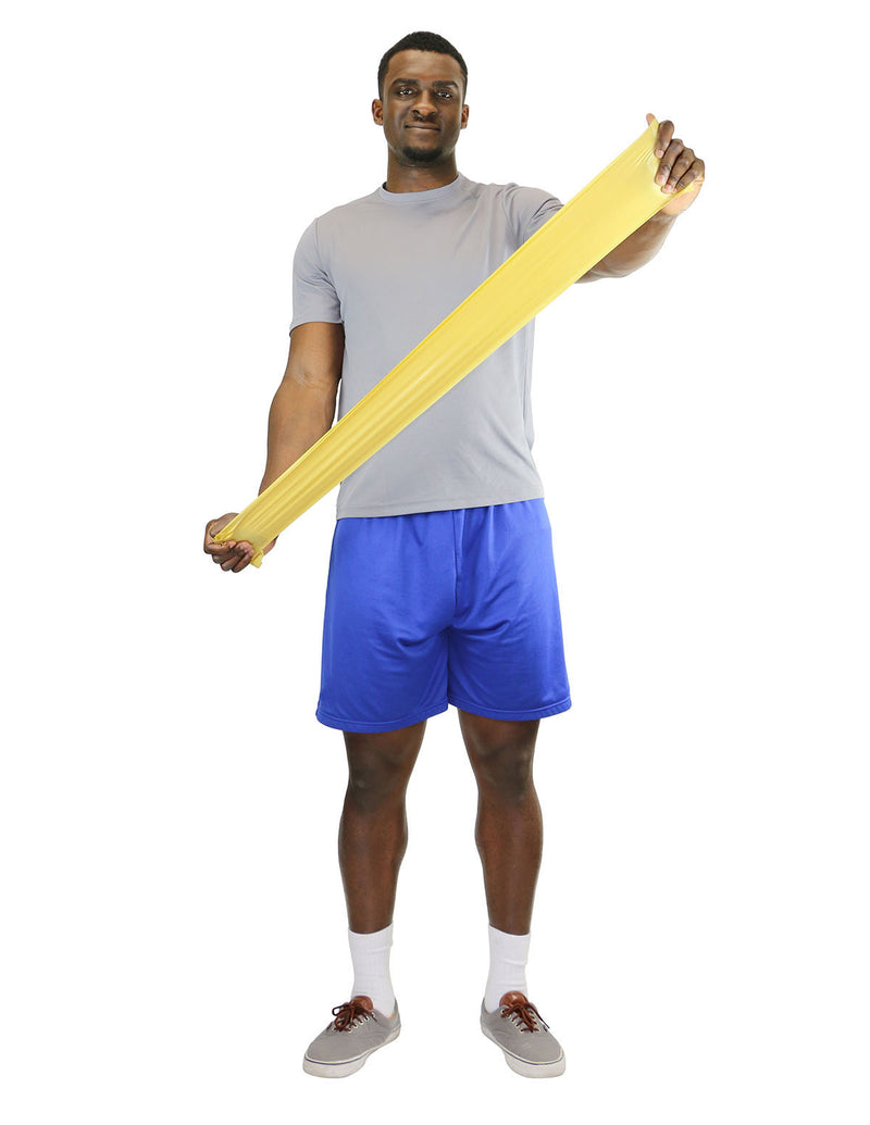 CanDo Latex Free Exercise Band - box of 30, 5' length - Tan - xx-light - FE-10-5740