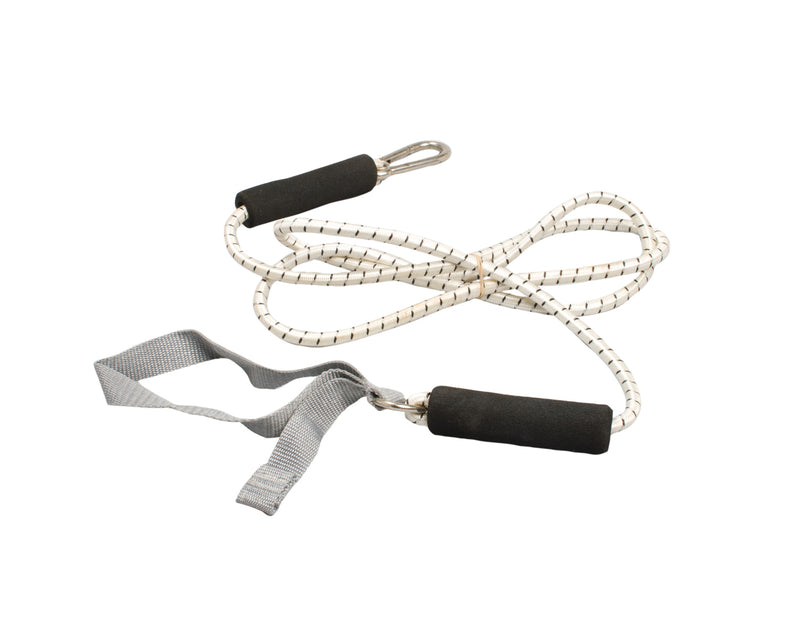 CanDo exercise bungee cord with attachments, 7', Silver - xx-heavy 