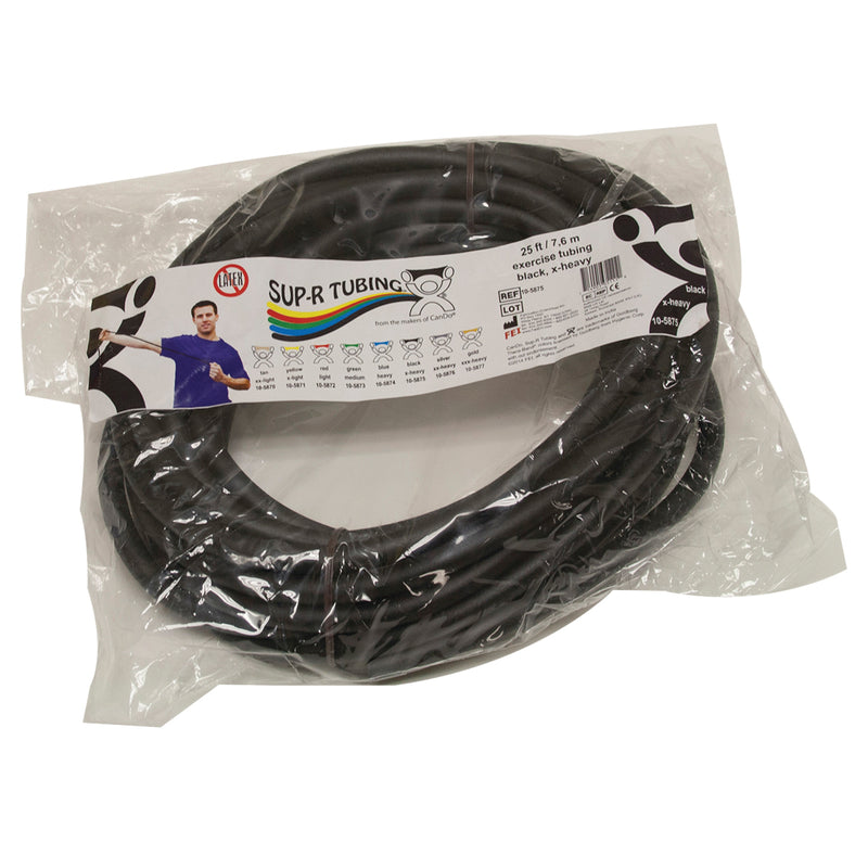 Sup-R Tubing - Latex Free Exercise Tubing - 25' roll - Black - x-heavy - FE-10-5875
