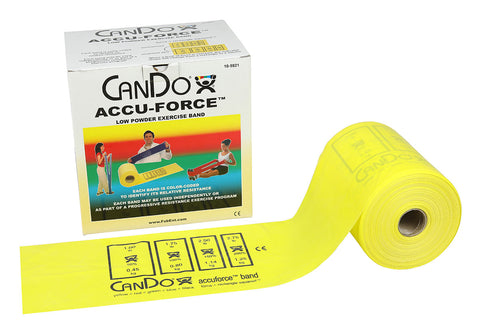 CanDo AccuForce Exercise Band - 50 yard roll - Yellow - x-light