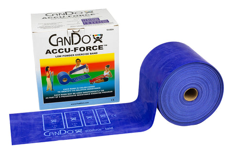 CanDo AccuForce Exercise Band - 50 yard roll - Blue - heavy