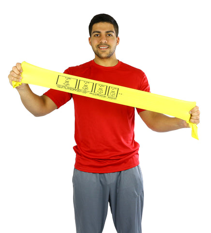 CanDo AccuForce Exercise Band - box of 40, 4' lengths - Yellow - x-light - FE-10-5941