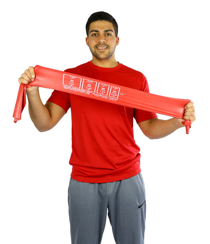 CanDo AccuForce Exercise Band - box of 40, 4-foot lengths - Red - light - FE-10-5942