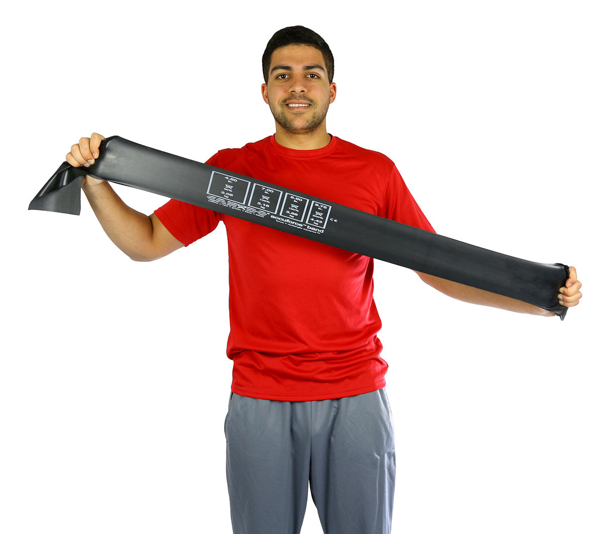CanDo AccuForce Exercise Band - box of 40, 4' lengths - Black - x-heavy - FE-10-5945