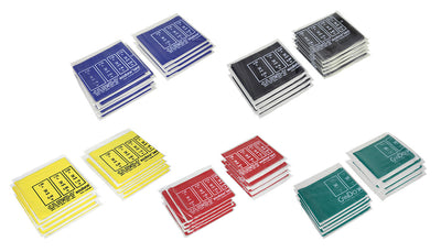 CanDo AccuForce Exercise Band - boxes of 40, 4' lengths, 5-piece set (1 each: yellow, red, green, blue, black)