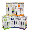 Val-u-Band Resistance Bands, Pre-Cut Strip, 5', 5 Cases of 30 Units Each, Peach, Orange, Lime, Blueberry, Plum, Latex-Free
