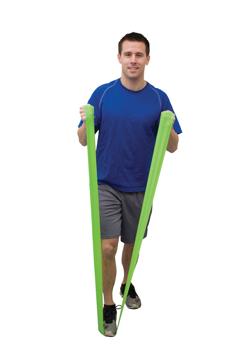 Val-u-Band Resistance Bands, Dispenser Roll, 100 Yds. (2 x 50 Yds.), Lime-Level 3/7, Latex-Free - FE-10-6133