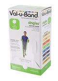 Val-u-Band Resistance Bands, Pre-Cut Strip, 5', Lime-Level 3/7, Case of 30, Contains Latex