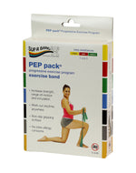 Sup-R Band Latex Free Exercise Band - PEP pack, 3-piece set (1 each: yellow, red, green)  - FE-10-6380