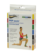 Sup-R Band Latex Free Exercise Band - PEP pack, 3-piece set (1 each: green, blue, black)  - FE-10-6382