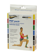 Sup-R Band Latex Free Exercise Band - PEP pack, 3-piece set (1 each: black, silver, gold)  - FE-10-6384
