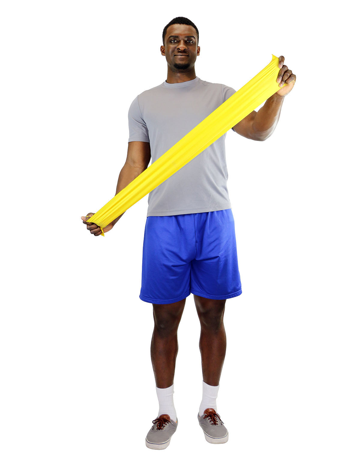 CanDo Low Powder Exercise Band - 4' length - Yellow - x-light - FE-10-5201