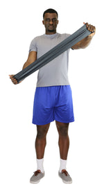 CanDo Low Powder Exercise Band - box of 40, 4' length - Black - x-heavy - FE-10-5245