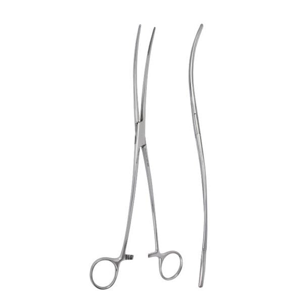 Miltex Forcep Dressing Bozeman Vantage 10-1/2" Serrated Double Curve Stainless Steel Each - Integra Miltex - V97-622
